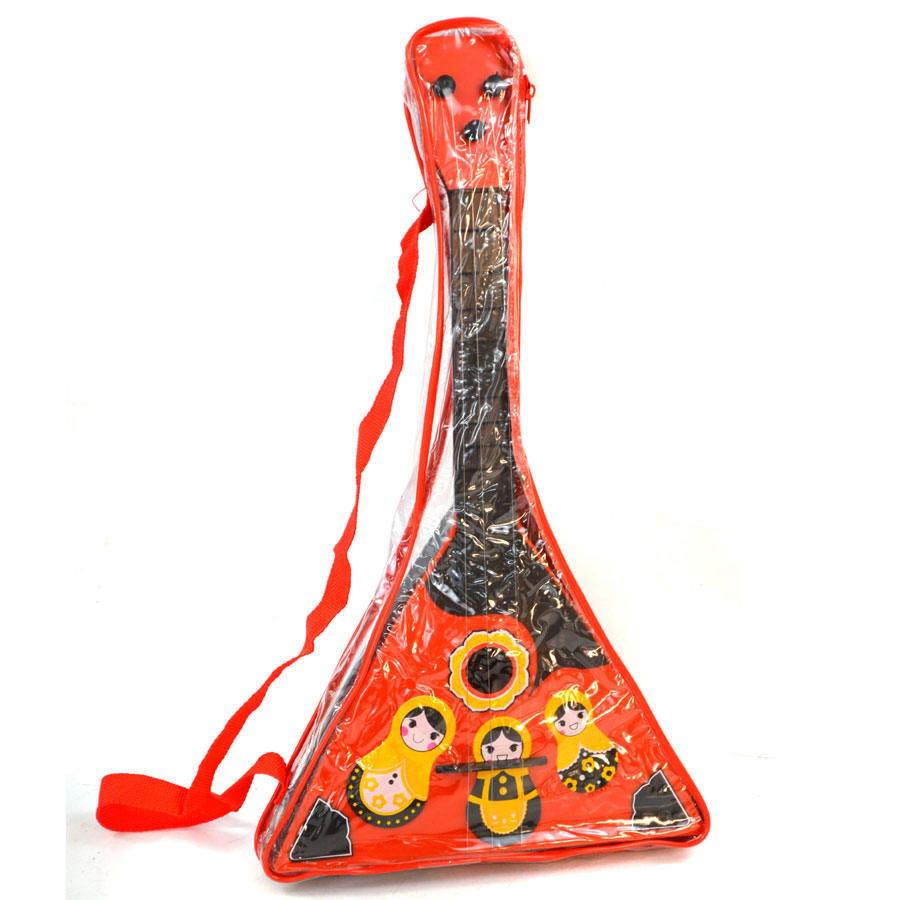 Детская балалайка. Стальный струны. Детский музыкальный инструмент балалайка. Цвет красный. Арт.  B-78A