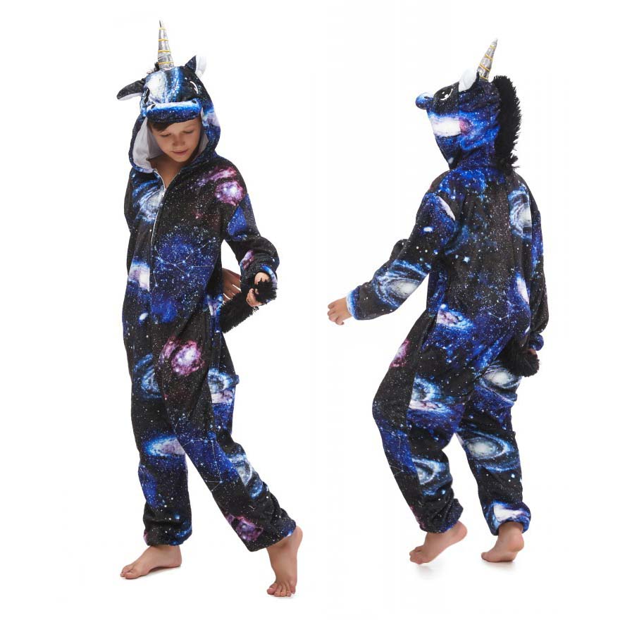 Кигуруми Единорог Космический пижама кигуруми детская. Размер  110 см (5), 120(1), 130(1), 140(2).