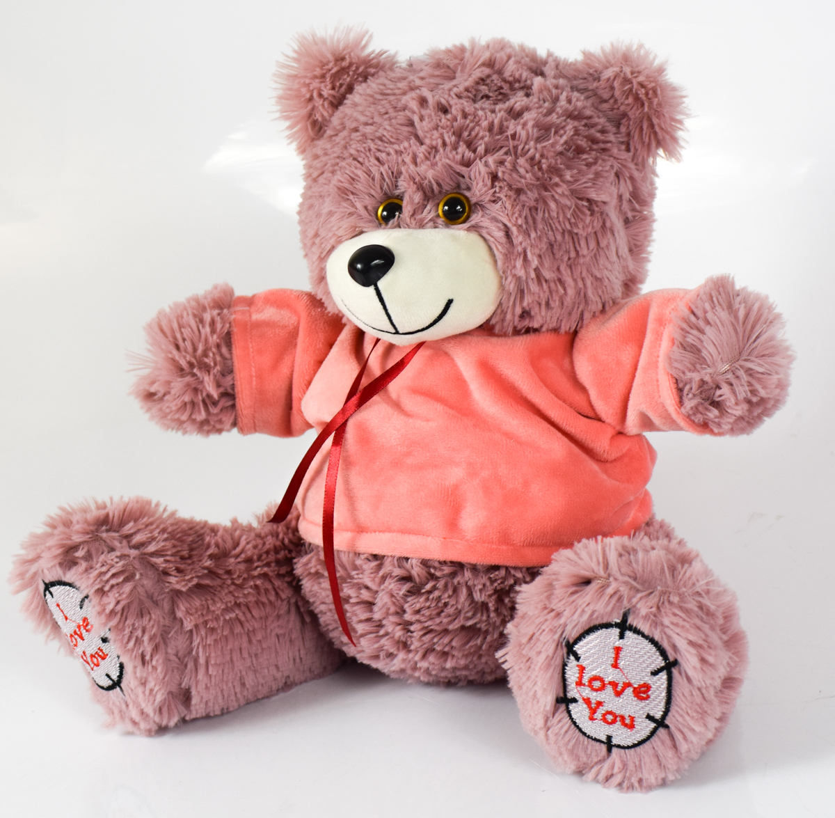 Мишка плюшевый мягкий медведь ТЕД  60 см. Мягкая игрушка медведь. Цвет пудра в розовой кофточке.