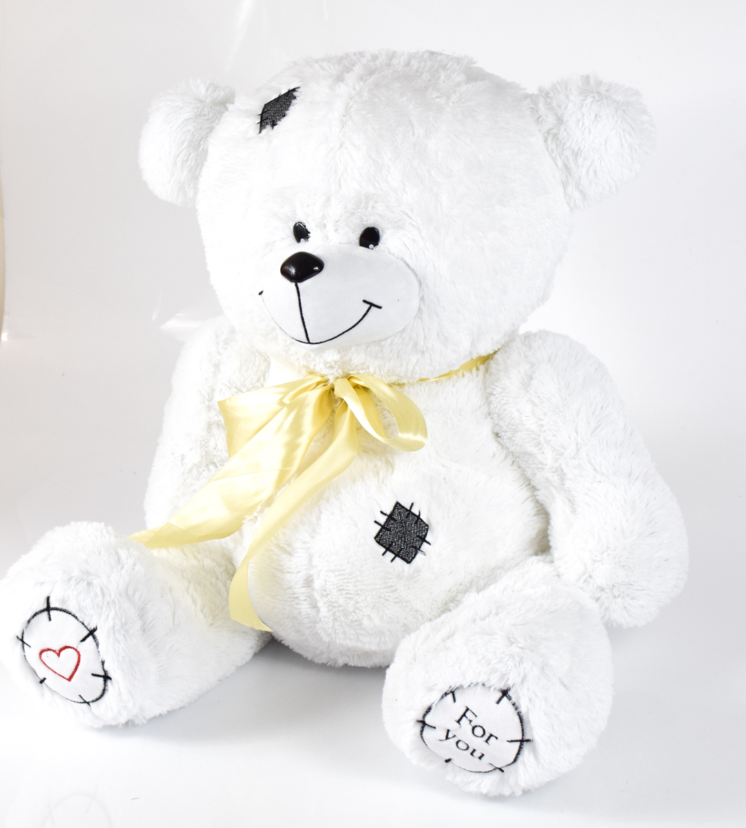 Мишка плюшевый мягкий медведь Тед 110 см. Мягкая игрушка медведь. Цвет белый