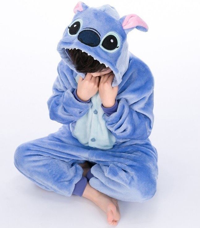 Кигуруми  Стич голубой пижама кигуруми детская. Размер 100 см(6), 110 см (12), 120 (11), 130 см (4), 140 (6)