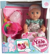 Кукла пупс с звуковым горшком и бутылочкой Yale Baby 25 см. Аналог Baby Born пьет и писает. Арт. YL1919H