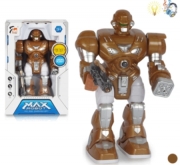 Акция! Робот Max на батарейках со светом и музыкой. Цвет коричневый. Арт. 7M-409  27 руб.