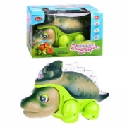 Детская развивающая игрушка счастливый динозаврик JOY TOY со звуковыми и световыми эффектами. Цвет зеленый. Арт. 0911