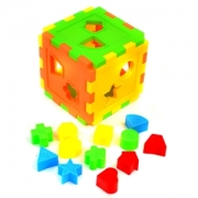 Детская развивающая игрушка логический кубик Забавные фигурки. Арт.  5303B
