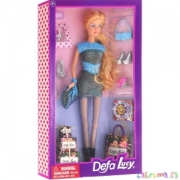 Кукла DEFA LUCY FASHION ARMOIRE (дефа) с аксессуарами в голубом платье. Артикул   8285