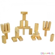 Детский деревянный конструктор деревянный 30 предметов (строительные блоки). Артикул КД-030