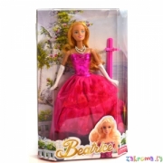 Детская кукла принцесса на подставке в розовом платье. Рост куклы 29 см. Арт. 3212