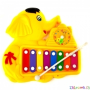 Детская музыкальная игрушка ксилофон Слоненок (металлофон). Цвет желтый. Арт. 1212M492 /8989C8