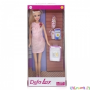 Беременная кукла Defa Lucy (Дефа Лучи) с малышом. Одета в розовое платье. Арт.    8357