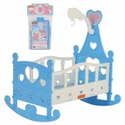 Кроватка-качалка сборная для кукол №3 (8 элементов) (в пакете). Цвет голубой. Полесье. Арт.  62079