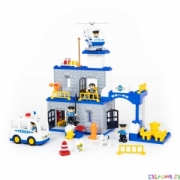 Конструктор "Макси" - "Полицейский участок" (94 элемента) (в коробке).  Совместим с Лего Дупло (LEGO Duplo). Полесье. Арт. 77530