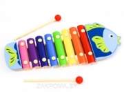 Детская деревянная игрушка  музыкальный инструмент ксилофон Рыба.   Арт. 343