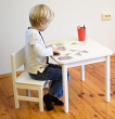 АКЦИЯ! Столик детский деревянный со скругленными углами для игр (столешница ламинированная дсп 50*60). Высота 46 см. Цвет белый. Арт. SL5060-Z-46