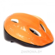 Детский защитный шлем для роллеров и скейтбордистов. Цвет оранжевый. Арт. 25554