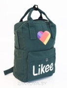 Городской рюкзак сумка Likee. Школьный рюкзак. Цвет зеленый