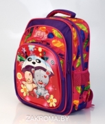 Школьный рюкзак  Мишка Love 3D рисунок. Цвет фиолетовый. Арт. Y-3333