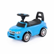 Детская каталка автомобиль "SuperCar" №5 со звуковым сигналом (голубая) Полесье. Арт.  84521