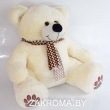 Мишка плюшевый мягкий медведь Добряк с шарфом 120 см. Мягкая игрушка медведь. Цвет молочный.
