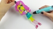 3D ручка 3D Pen-10 Куклы LOL С ТРАФАРЕТАМИ, РЕГУЛИРОВКА СКОРОСТИ И ТЕМПЕРАТУРЫ. 10 трафаретов. LCD дисплей, цвет фиолетовый