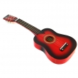 Детская гитара деревянная шестиструнная, длина 64 см. Арт. 3016/W111-H29013. Цвет красный (red).