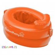 Дорожный горшок для детей Roxy PocketPotty, надувной горшок со сменными пакетами, оранжевый. Арт. PP-3102R