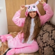 Кигуруми Зайчик Кролик Розовый пижама кигуруми детская . Размер 110 см