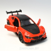 Коллекционная металлическая машинка BMW GT4 цвет красный в коробке. Арт. 3671A