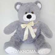 Мишка плюшевый мягкий медведь Джонни 110 см. Мягкая игрушка медведь. Цвет серый.