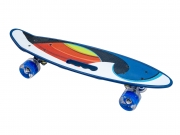Акция! Скейтборд Пенниборд MicMax 60 см светящиеся полиуретановые колеса, удобная ручка для переноски,  высокопрочный пластик, арт. JP-HB-314. Цвет синий Волна. 57 руб.