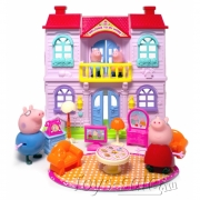 Домик Peppa Pig Свинка Пеппа, домик с мебелью + 4 фигурки героев. Арт. 5806