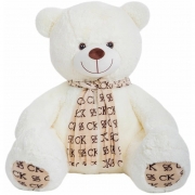 Мишка плюшевый мягкий медведь Мартин с шарфом 150 см. Мягкая игрушка медведь. Цвет молочный