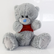 Мягкая игрушка медвежонок Тедди (Teddy bear), мягкий плюшевый Мишка Тедди, цвет СЕРЫЙ  75 СМ