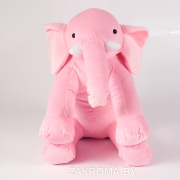 Слон мягкая игрушка аналог слон ИКЕА, высота  40 см, цвет розовый