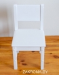 Деревянный детский стульчик из массива, высота до сидения 26 см, цвет белый. Арт. SD26W
