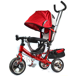 Детский трехколесный велосипед infinity trike с капюшоном арт. 6010349. (Трансформер), аналог lexus super для детей от 18 месяцев до 5 лет. Цвет красный